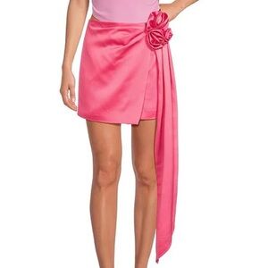 Gianni Bini Courtney Rosette Wrap Skirt
